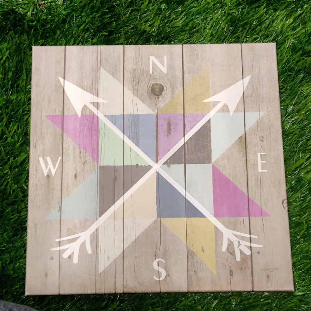 Wanderlust compass canvas